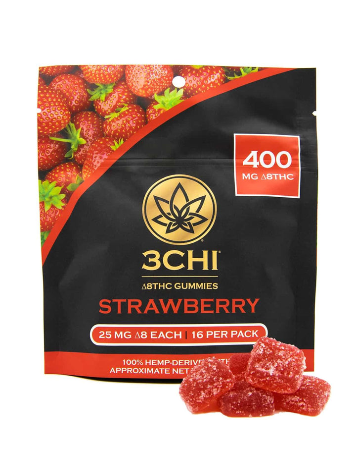 3CHI Delta-8 Strawberry Gummies with 400mg of Delta-8 THC