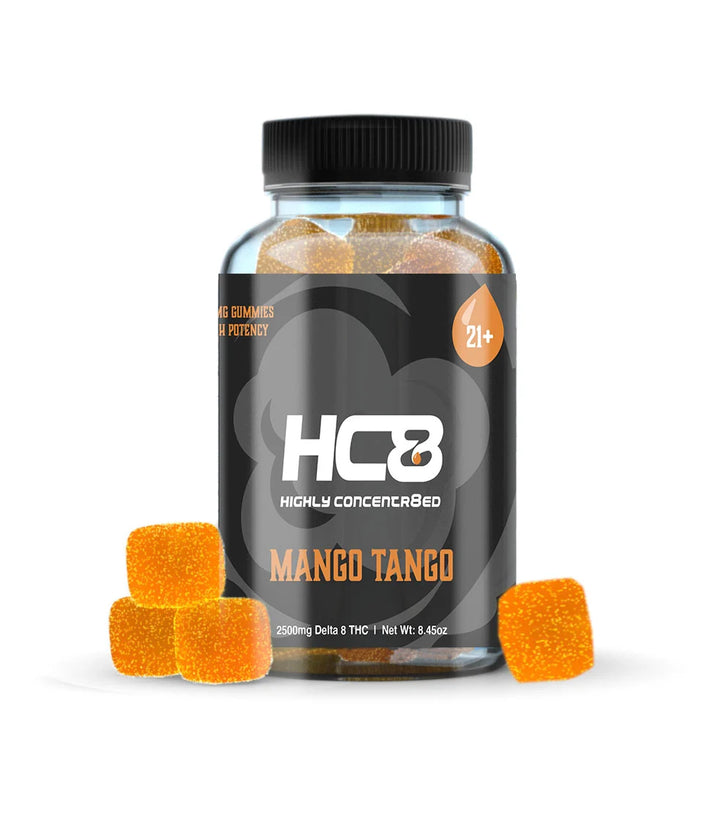Highly Concentr8ed Delta-8 THC Mango Tango Gummies