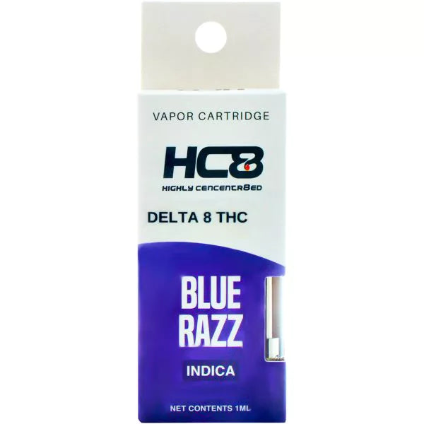 Highly Concentr8ed Delta-8 Blue Razz Vape Cartridge