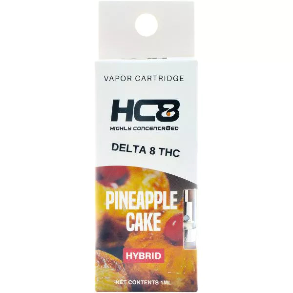 Highly Concentr8ed Delta-8 Pineapple Cake Vape Cartridge