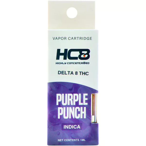 Highly Concentr8ed Delta-8 Purple Punch Vape Cartridge